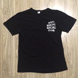 Black Cotton Tee “Anti Social Social Club”